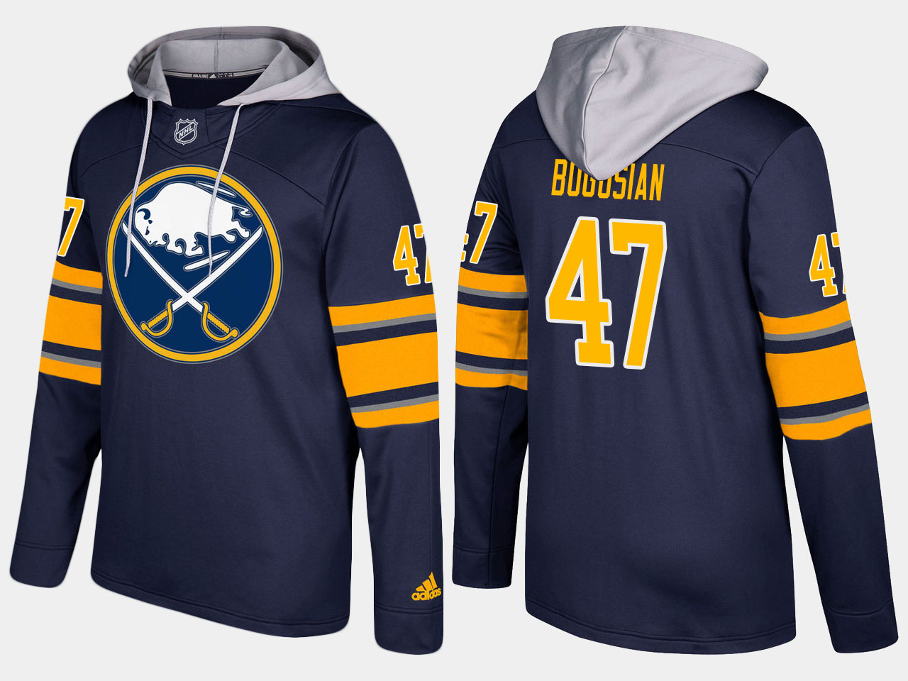 NHL Men Buffalo sabres 47 zach bogosian blue hoodie